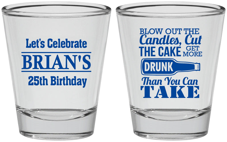 Personalized Birthday Shot Glasses - 25th | 20100