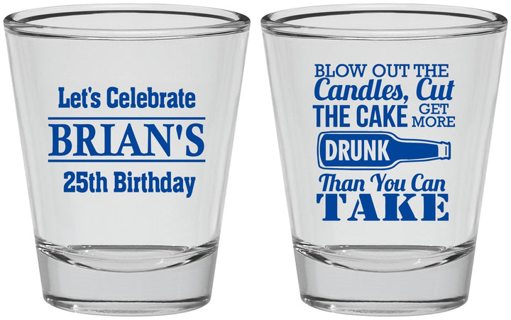 Personalized Birthday Shot Glasses - 25th | 20100