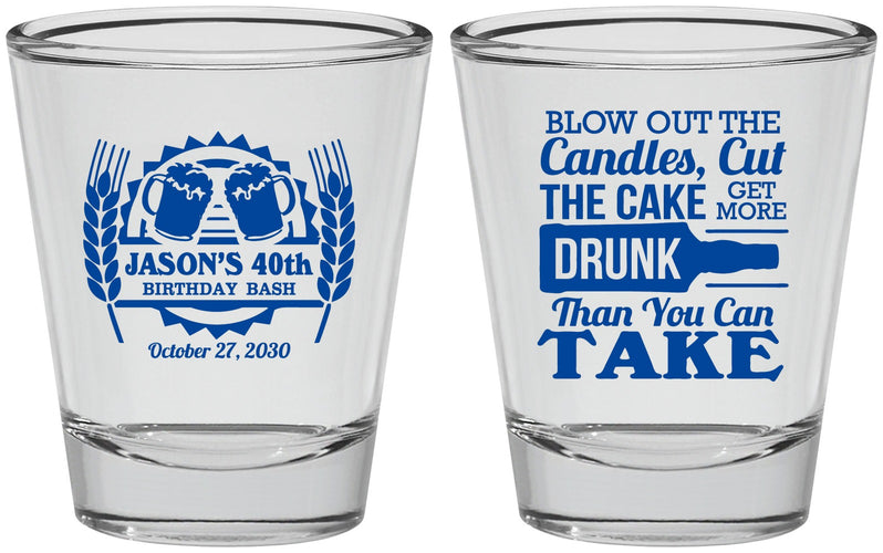 Personalized Birthday Shot Glasses - 40th | 20103