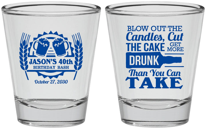 Personalized Birthday Shot Glasses - 40th | 20103