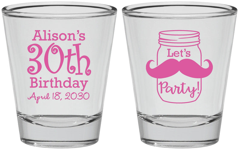 Personalized Birthday Shot Glasses - 30th | 20104