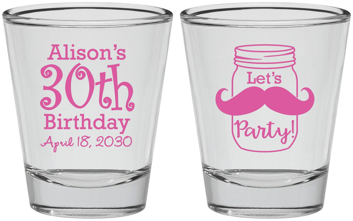Personalized Birthday Shot Glasses - 30th | 20104