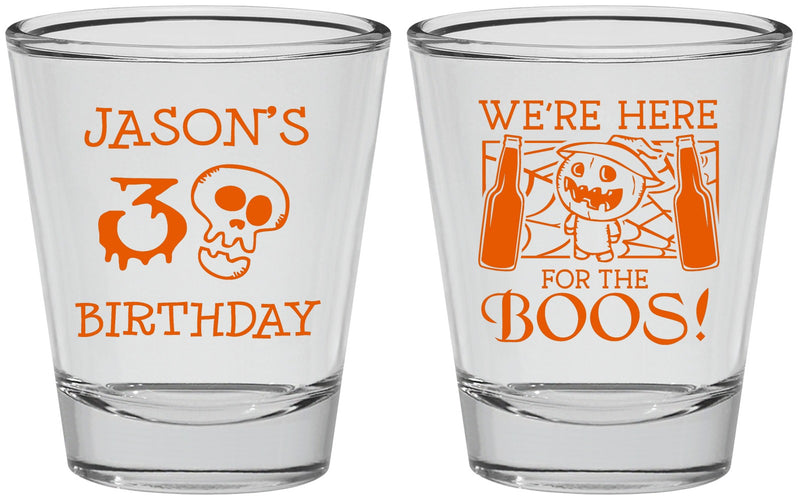 Personalized Birthday Shot Glasses - 30th Halloween | 20112
