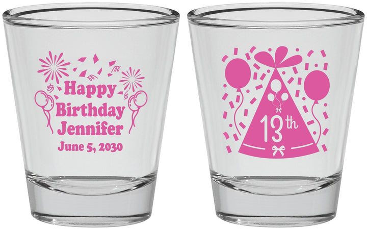 Personalized Birthday Shot Glasses - 13th | 20116