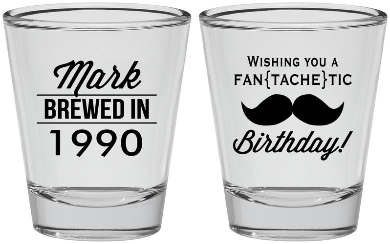 Personalized Birthday Shot Glasses - 40th | 20119