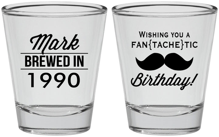 Personalized Birthday Shot Glasses - 40th | 20119