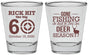 Personalized Birthday Shot Glasses - 60th Gone Fishing | 20126