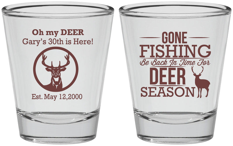 Personalized Birthday Shot Glasses - 30th Deer Season | 20129