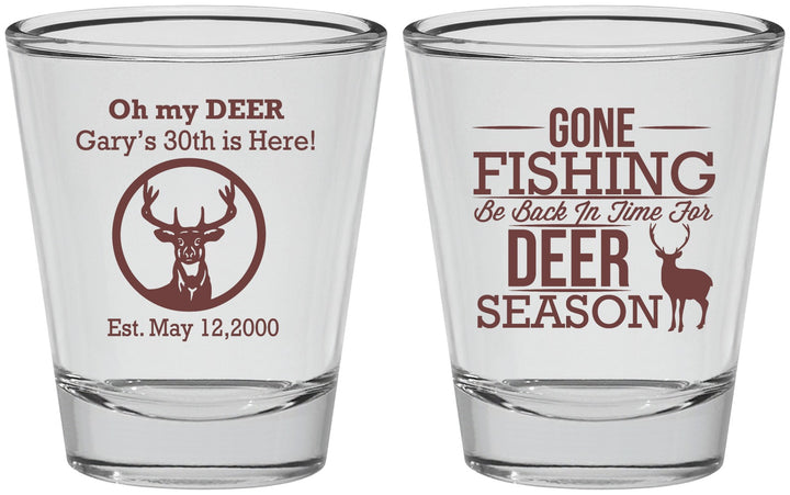 Personalized Birthday Shot Glasses - 30th Deer Season | 20129