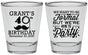 Personalized Birthday Shot Glasses - 40th | 20130