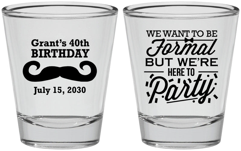 Personalized Birthday Shot Glasses - 40th | 20131