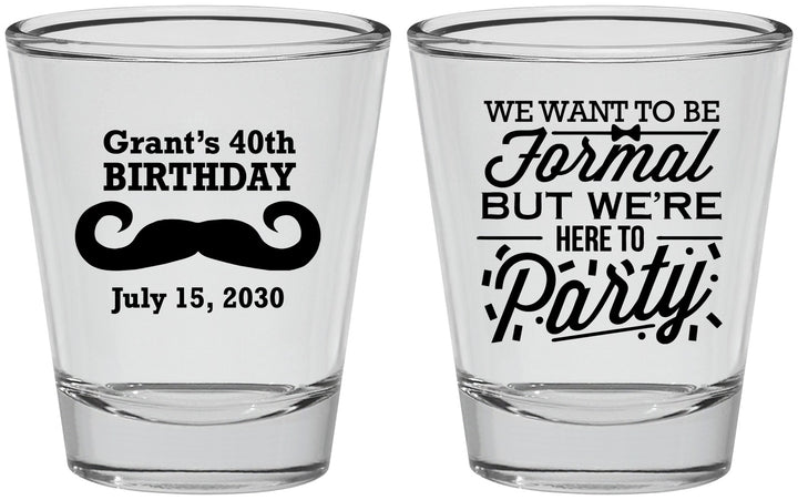 Personalized Birthday Shot Glasses - 40th | 20131