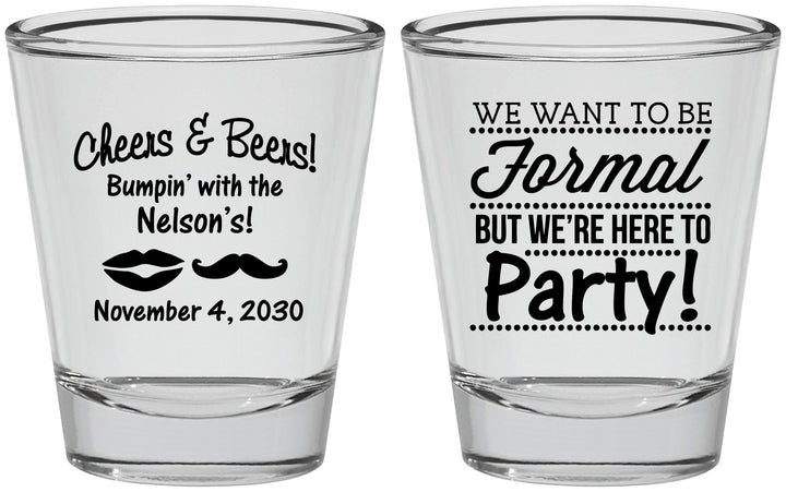 Personalized Birthday Shot Glasses - Cheers Beers Formal | 20133