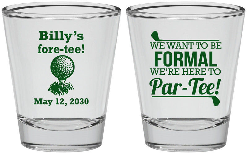 Personalized Birthday Shot Glasses - 40th Golf | 20134
