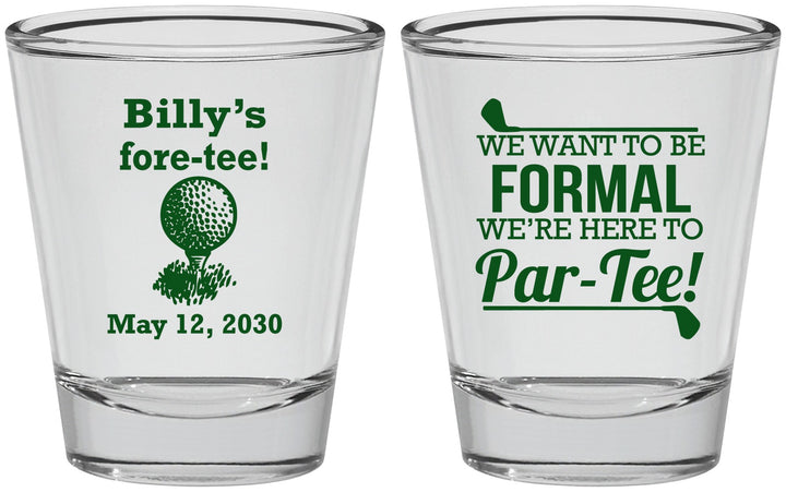Personalized Birthday Shot Glasses - 40th Golf | 20134