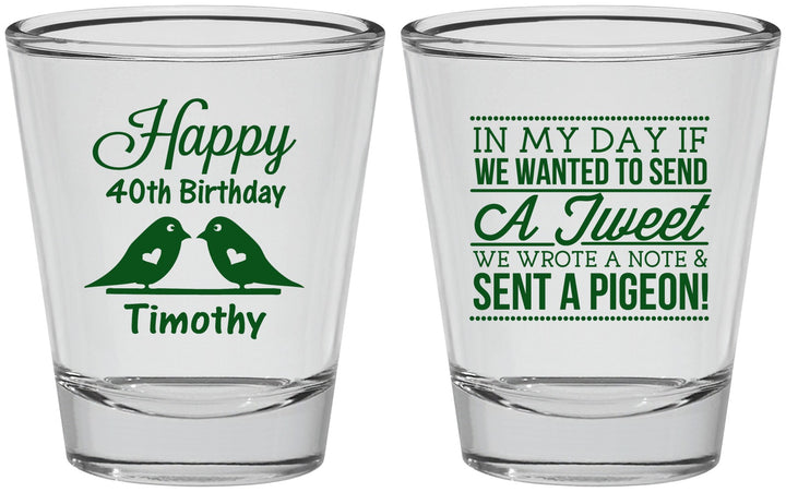Personalized Birthday Shot Glasses - 40th | 20139