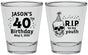 Personalized Birthday Shot Glasses - 40th Rip Youth | 20141