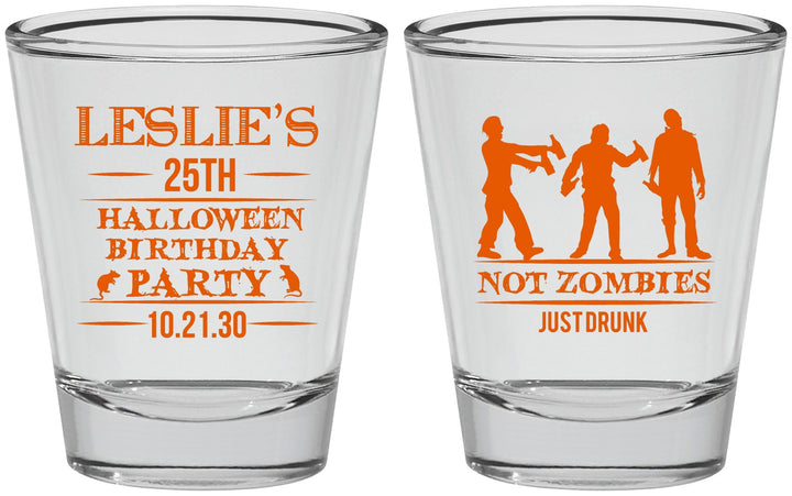 Personalized Birthday Shot Glasses - 25th Halloween | 20143