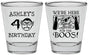 Personalized Birthday Shot Glasses - 40th Halloween | 20145