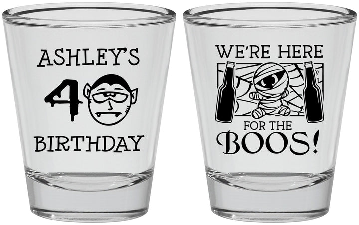 Personalized Birthday Shot Glasses - 40th Halloween | 20145