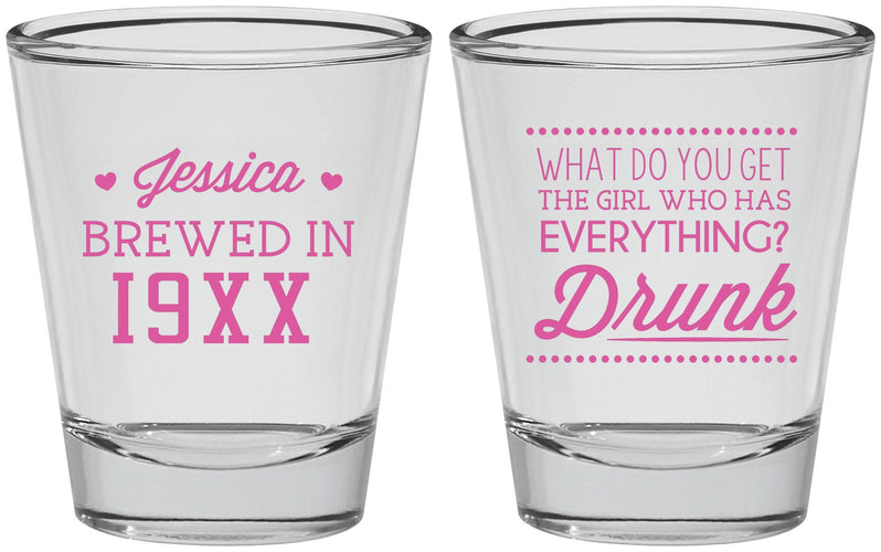 Personalized Birthday Shot Glasses - Drunk | 20147