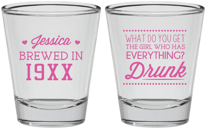 Personalized Birthday Shot Glasses - Drunk | 20147