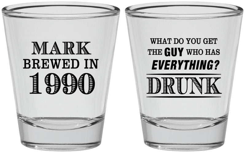 Personalized Birthday Shot Glasses - 40th | 20148