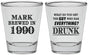 Personalized Birthday Shot Glasses - 40th | 20148