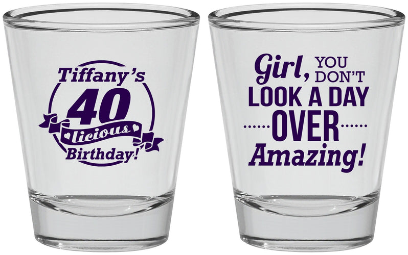 Personalized Birthday Shot Glasses - 40th | 20153