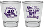 Personalized Birthday Shot Glasses - 40th | 20153