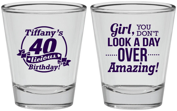 Personalized Birthday Shot Glasses - 40th | 20153