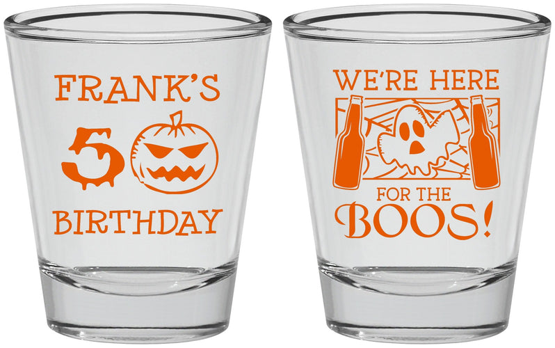 Personalized Birthday Shot Glasses - 50th Halloween | 20157