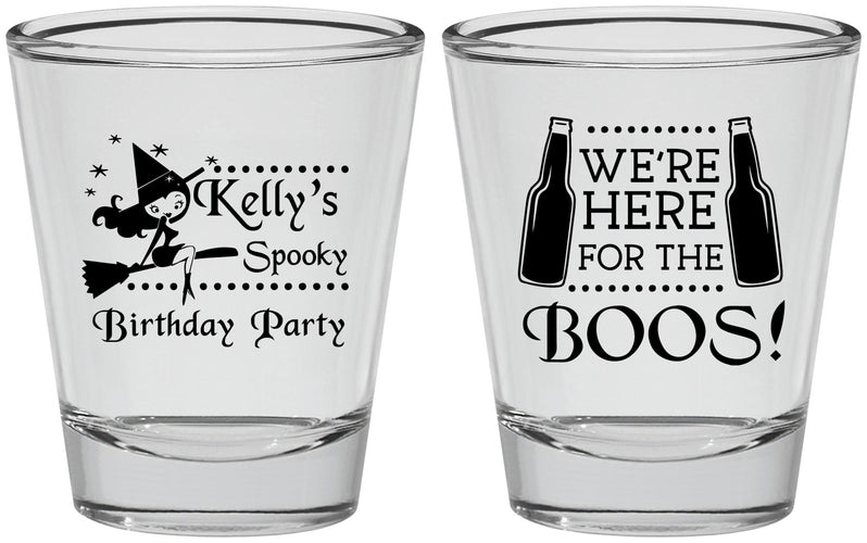Personalized Birthday Shot Glasses - Halloween Spooky Boos | 20158