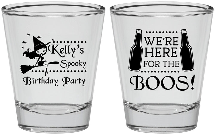 Personalized Birthday Shot Glasses - Halloween Spooky Boos | 20158