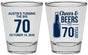 Personalized Birthday Shot Glasses - Cheers Beers To 70 Years | 20161