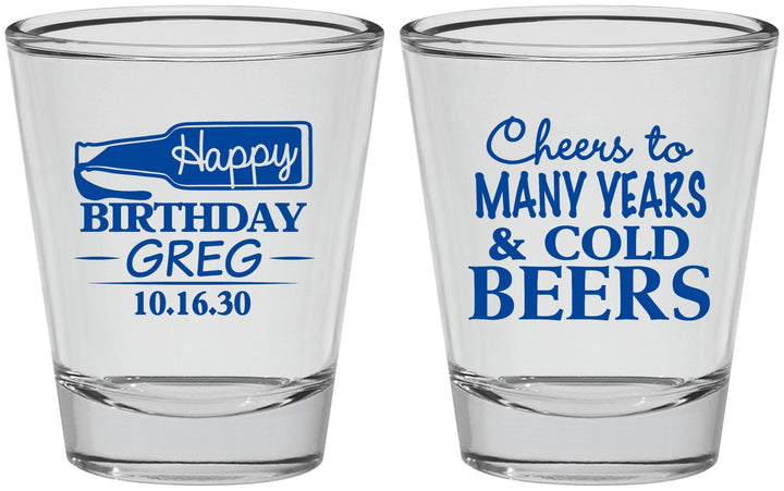 Personalized Birthday Shot Glasses - Cheers To Many Years | 20167