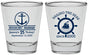 Personalized Birthday Shot Glasses - 25th Nautical | 20168