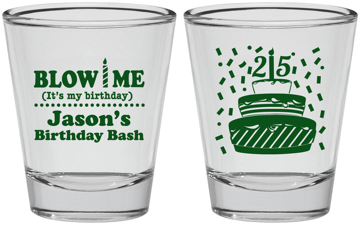 Personalized Birthday Shot Glasses - 25th | 20169