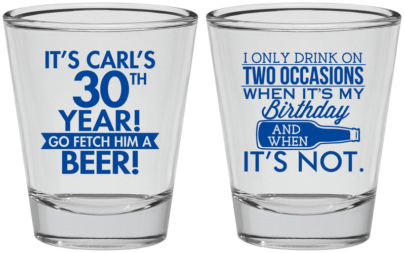 Personalized Birthday Shot Glasses - 30th | 20170