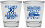 Personalized Birthday Shot Glasses - 30th | 20170