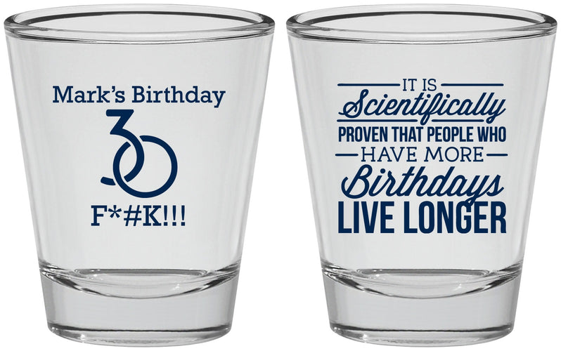 Personalized Birthday Shot Glasses - 30th | 20181