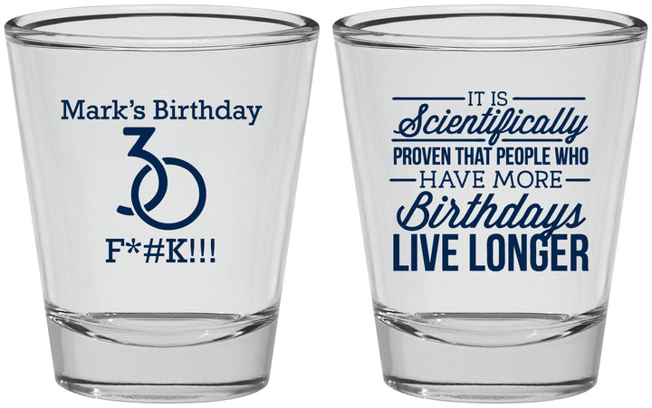 Personalized Birthday Shot Glasses - 30th | 20181