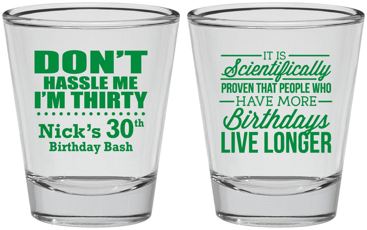 Personalized Birthday Shot Glasses - 30th | 20182