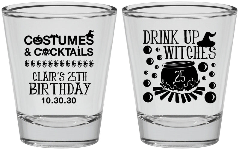 Personalized Birthday Shot Glasses - 25th Halloween | 20184