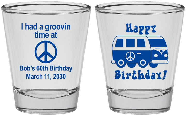 Personalized Birthday Shot Glasses - 60th | 20186