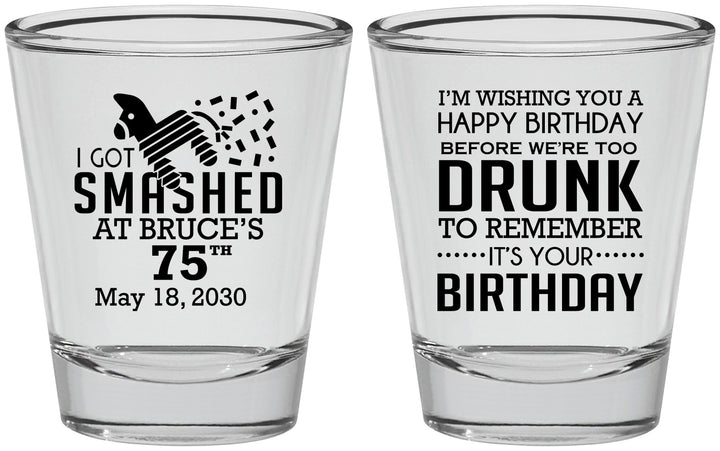 Personalized Birthday Shot Glasses - 75th | 20195