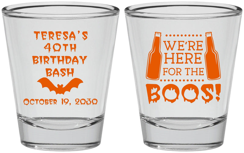 Personalized Birthday Shot Glasses - 40th Halloween | 20198