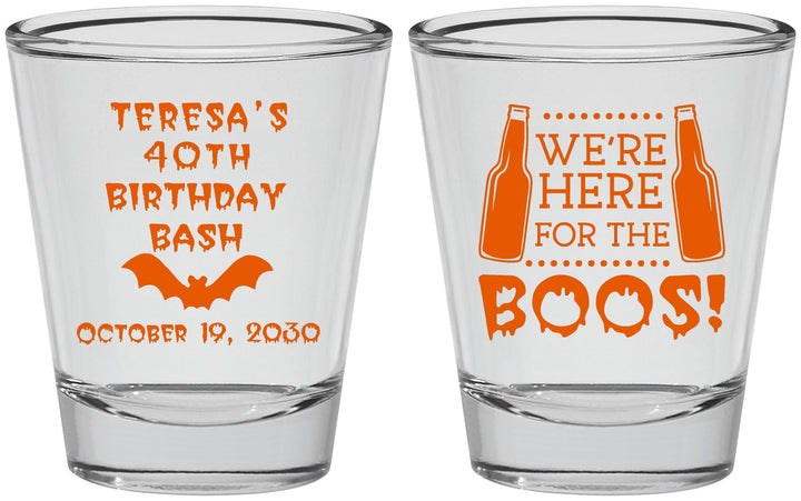 Personalized Birthday Shot Glasses - 40th Halloween | 20198