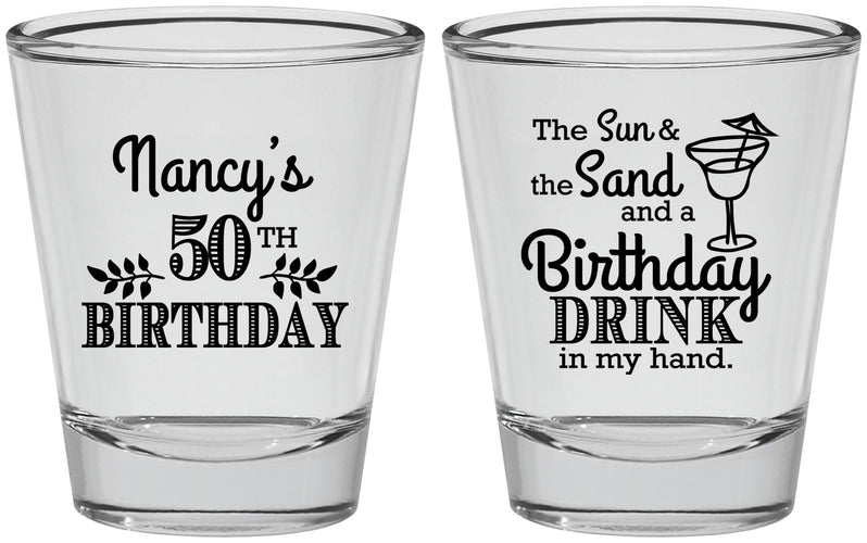 Personalized Birthday Shot Glasses - 50th | 20203