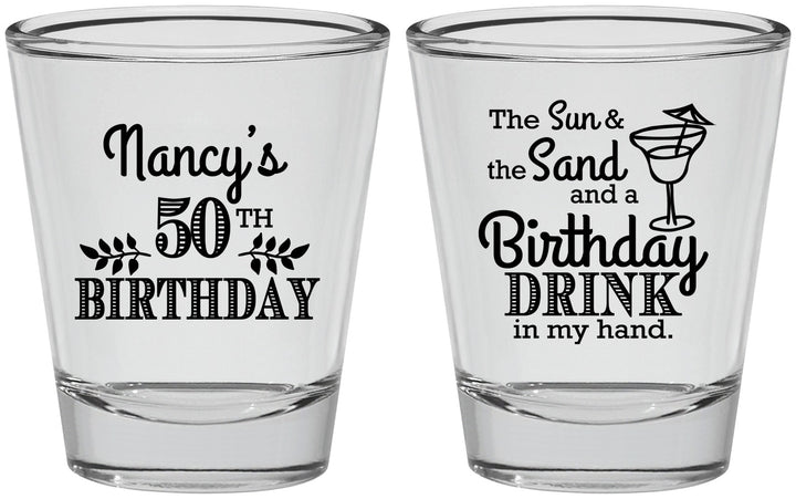 Personalized Birthday Shot Glasses - 50th | 20203